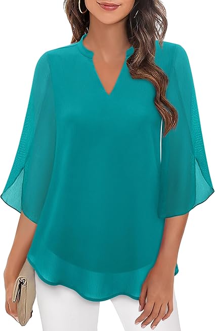 Quvorn™| Petra Blus i chiffong A-linje