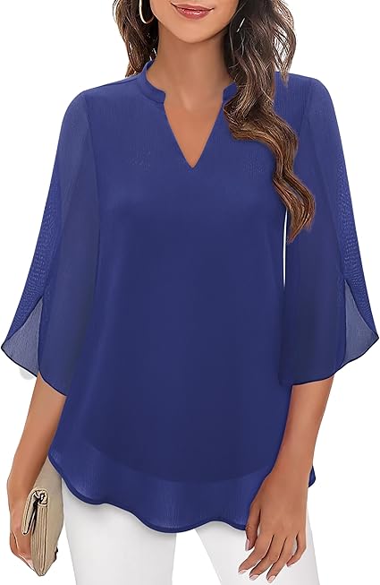 Quvorn™| Petra Blus i chiffong A-linje