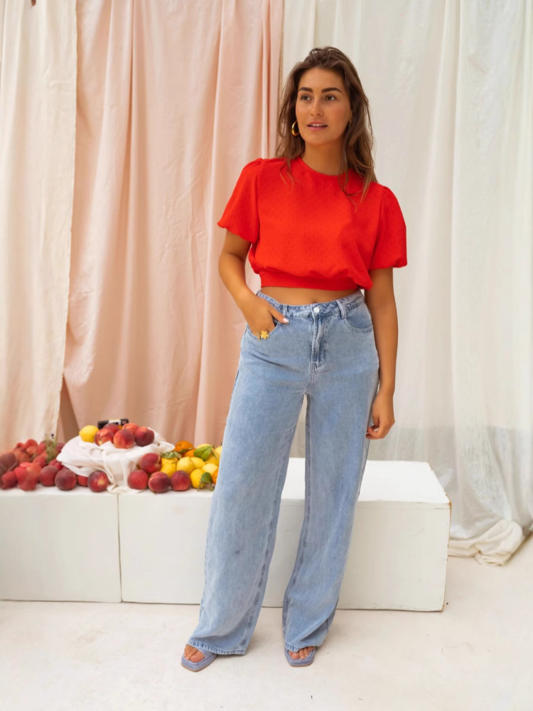 Quvorn™| Lorena Den Croppade Blusen