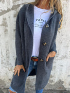 Quvorn™| Frida Eleganter langer Strickcardigan