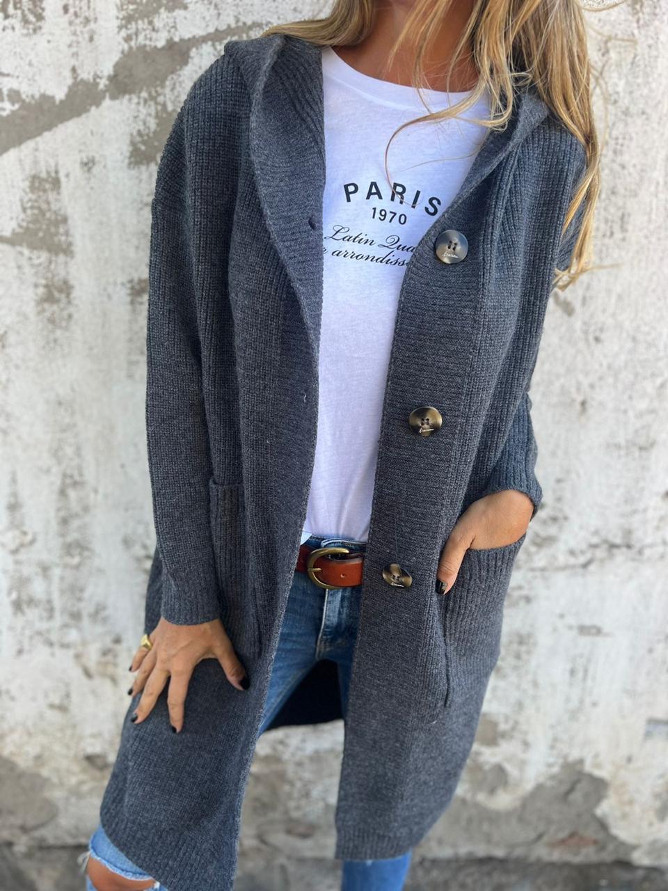Quvorn™| Frida Eleganter langer Strickcardigan