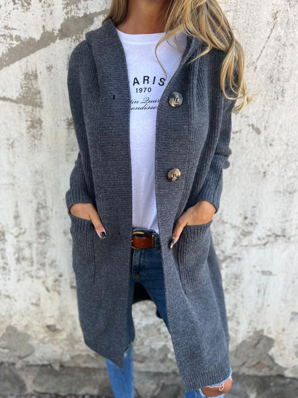 Quvorn™| Frida Eleganter langer Strickcardigan